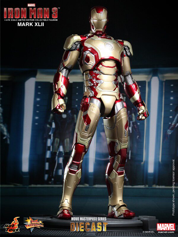 HOTTOYS HT MMS197D02 Iron Man 3 1/6 MK42 die-cast alloy Tony Love action figure