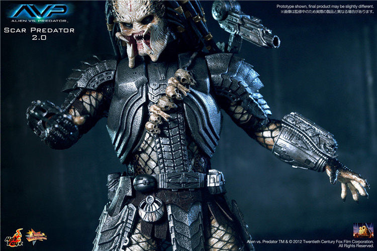 HOTTOYS 1/6 AVP Alien vs. Predator 2.0 Scar Action Figure MMS190
