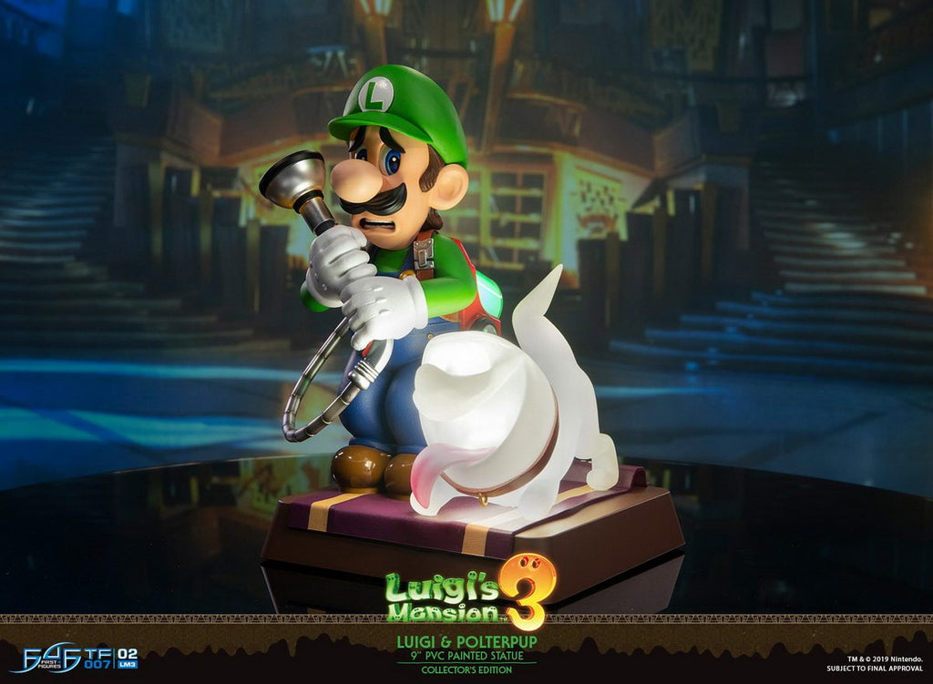 First 4 Figures 9-inch Luigi and Ghost Dogs, Haunted House 3, Luigi's Mansion 3 Figures, LM03CO
