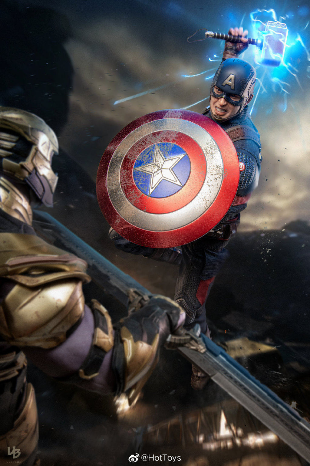 HOTTOYS HT 1/6 Avengers: Endgame Captain America 7.0 Articulated Soldier Figure MMS536