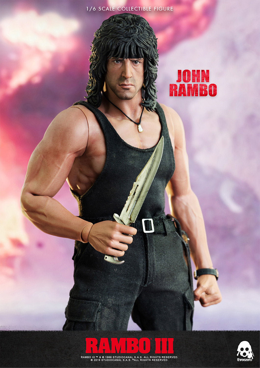 Threezero 3A 1/6 First Blood 3 Rambo Stallone Figure 3Z0169