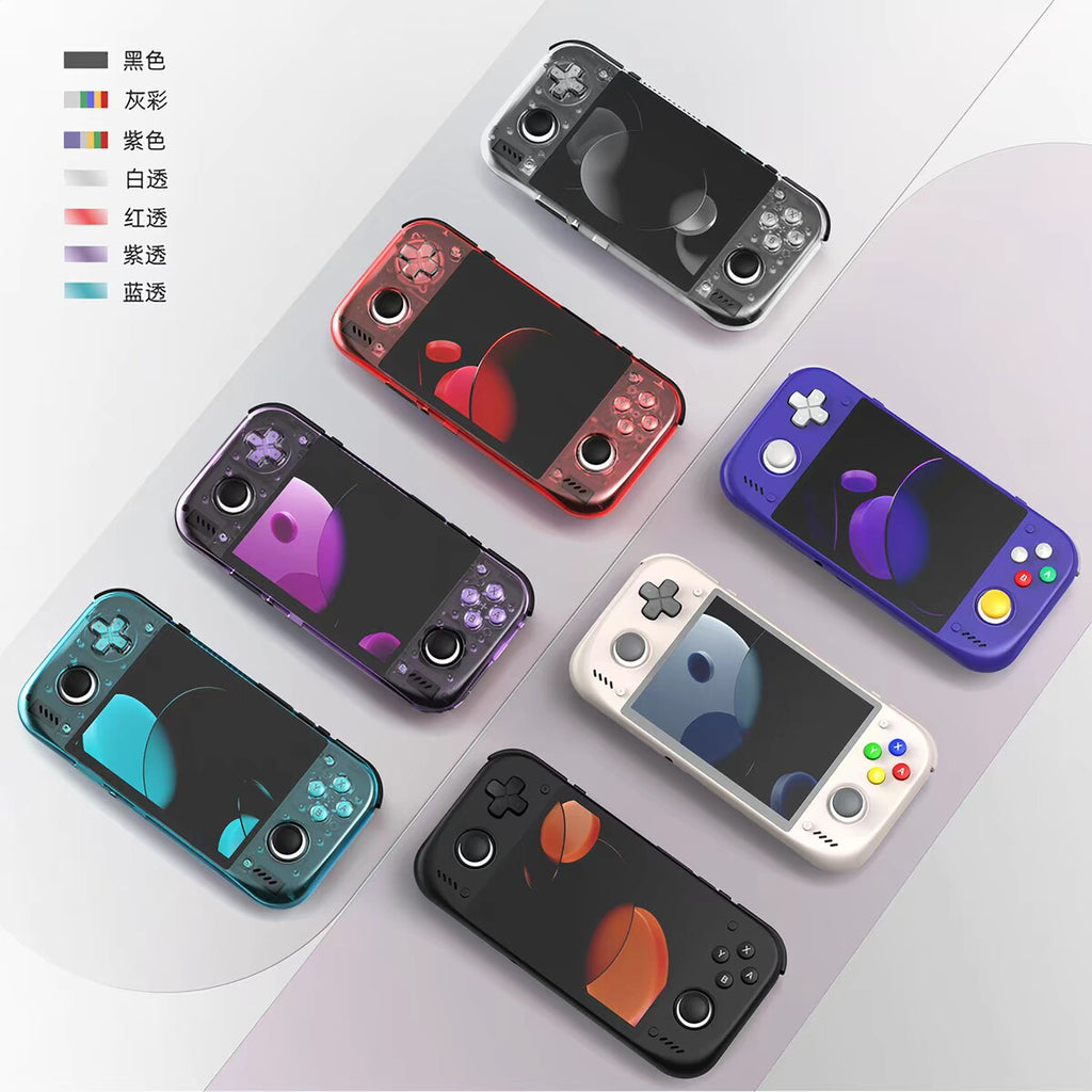 Retroid Pocket Nova: 4.5-inch 4:3 AMOLED high-refresh-rate display (120Hz) and RGB joystick lighting.