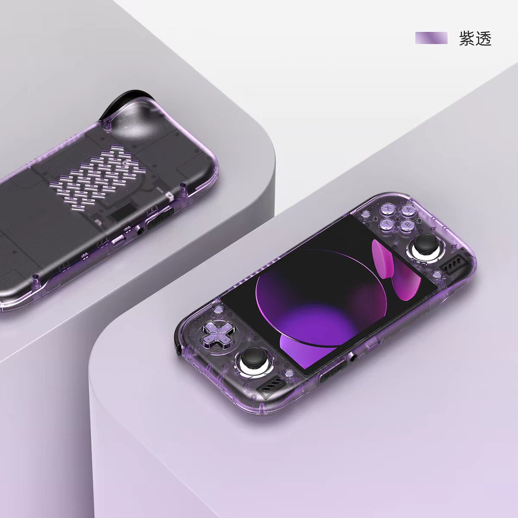 Retroid Pocket Nova: 4.5-inch 4:3 AMOLED high-refresh-rate display (120Hz) and RGB joystick lighting.