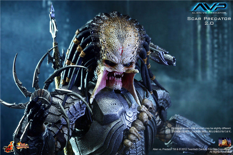 HOTTOYS 1/6 AVP Alien vs. Predator 2.0 Scar Action Figure MMS190