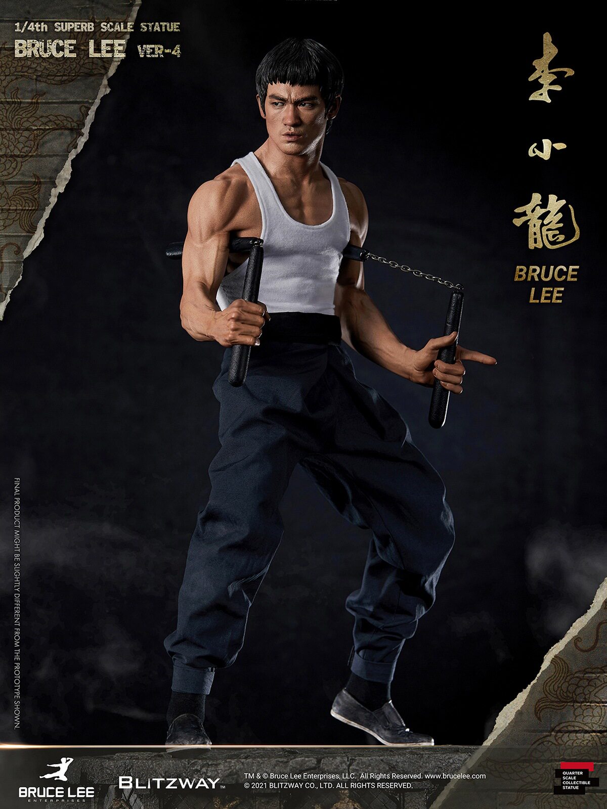 Blitzway 1/4 Bruce Lee Statue, 4th Edition, BW-SS-20901