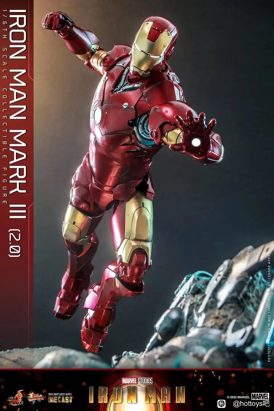 HOTTOYS 1/6 Iron Man Mark 3 MK3 Alloy Articulated Figure MMS664D48