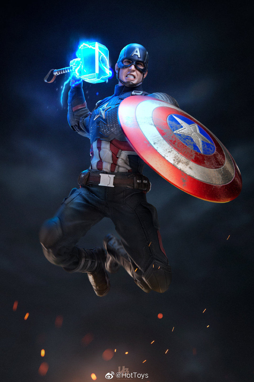 HOTTOYS HT 1/6 Avengers: Endgame Captain America 7.0 Articulated Soldier Figure MMS536