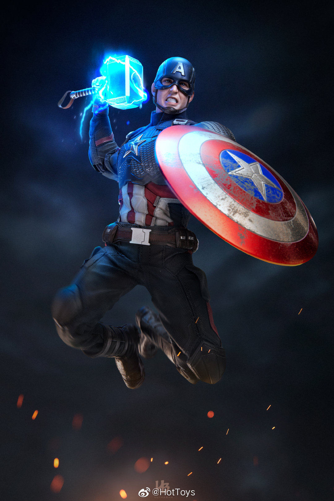 HOTTOYS HT 1/6 Avengers: Endgame Captain America 7.0 Articulated Soldier Figure MMS536