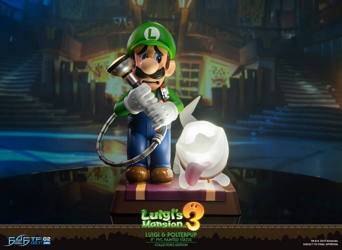 First 4 Figures 9-inch Luigi and Ghost Dogs, Haunted House 3, Luigi's Mansion 3 Figures, LM03CO
