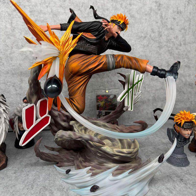 Naruto model ornaments with exquisite 23CM ninja series rescue Naruto double-headed sculpture limited edition