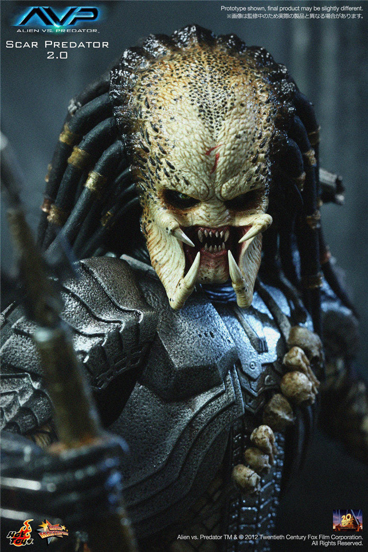 HOTTOYS 1/6 AVP Alien vs. Predator 2.0 Scar Action Figure MMS190