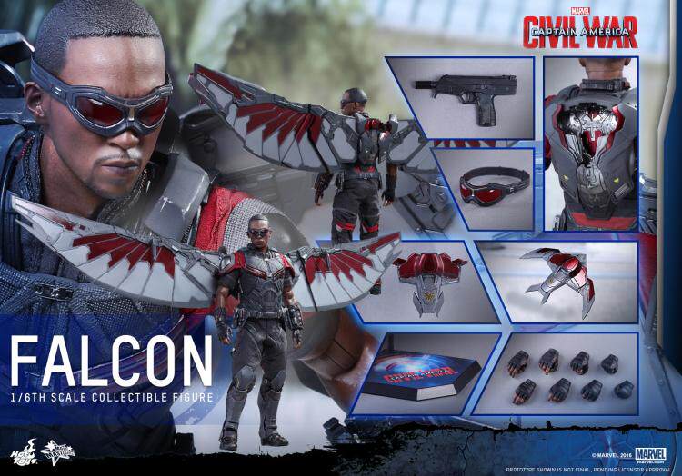 HotToys HT 1/6 Civil War Captain America 3 Falcon Winter Soldier 2.0 FalconMMS361 action figures