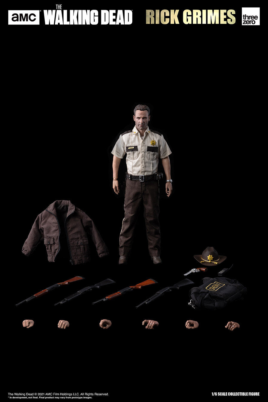 Threezero 1/6 The Walking Dead Sheriff Rick Grimes Action Figure 3Z01450W0