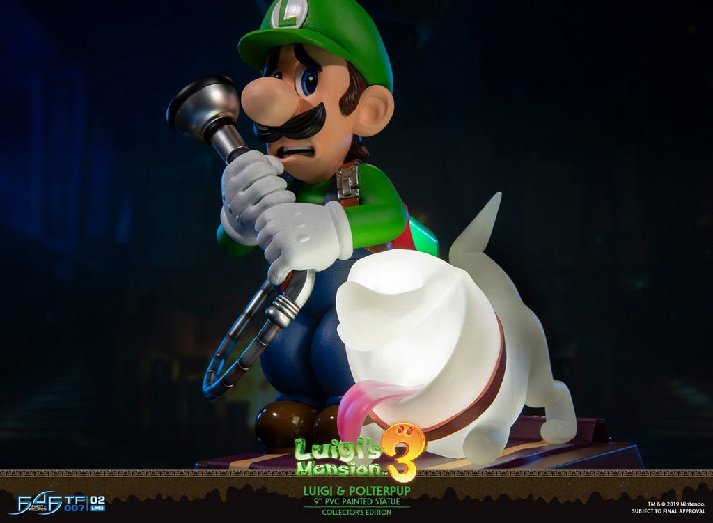 First 4 Figures 9-inch Luigi and Ghost Dogs, Haunted House 3, Luigi's Mansion 3 Figures, LM03CO