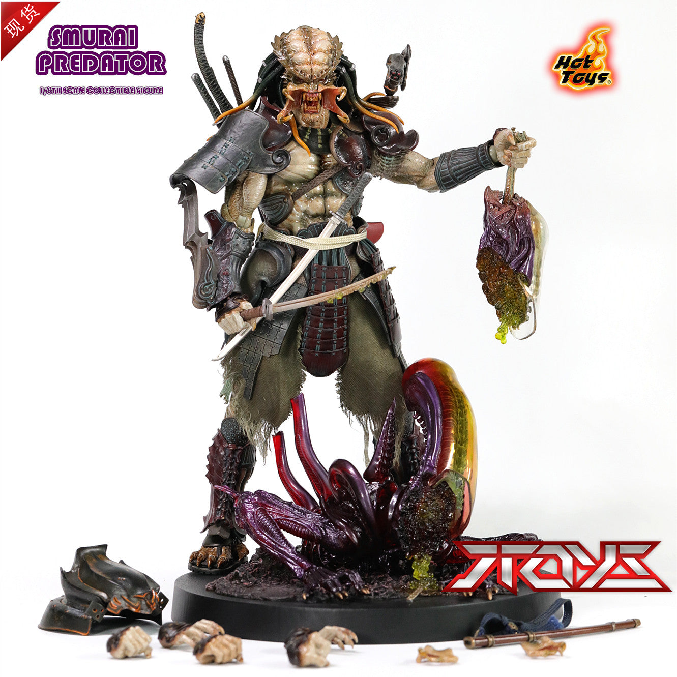 HT HOTTOYS Samurai Iron-Blooded 1/6 Taketani Takashi Oniki Yuji Predator Action Figure
