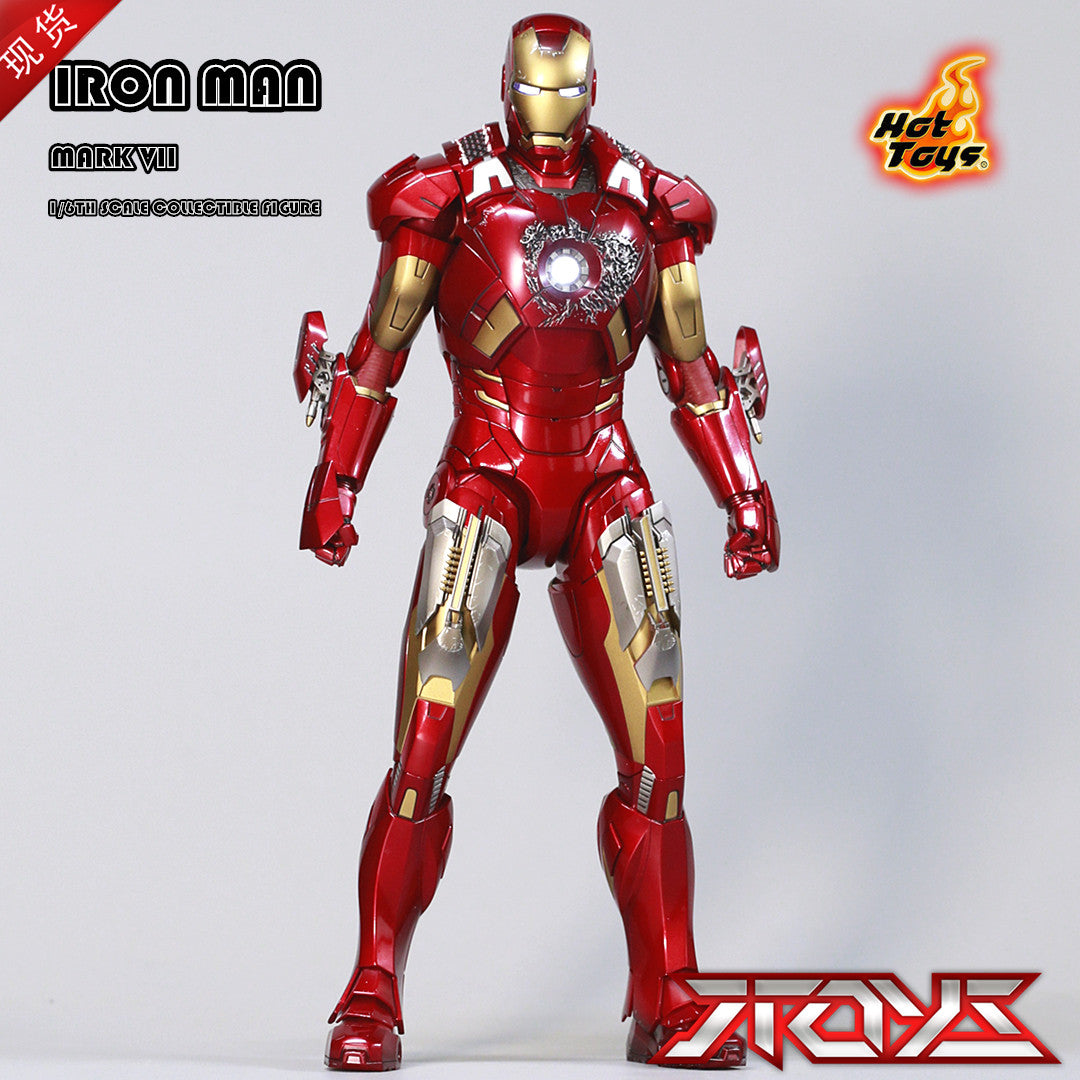 HOTTOYS HT MMS185 MK7 1.0VIP 1/6 Avengers Iron Man Plastic Action Figure