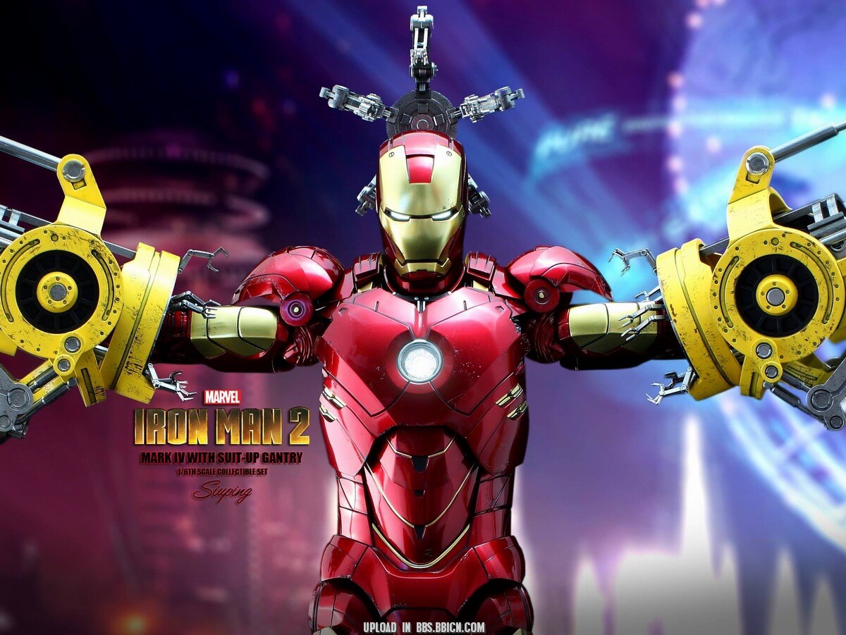 HOTTOYS HT 1/6 MMS462D22 alloy die-cast Iron Man 2 MK4 disassembly armor platform movable figure