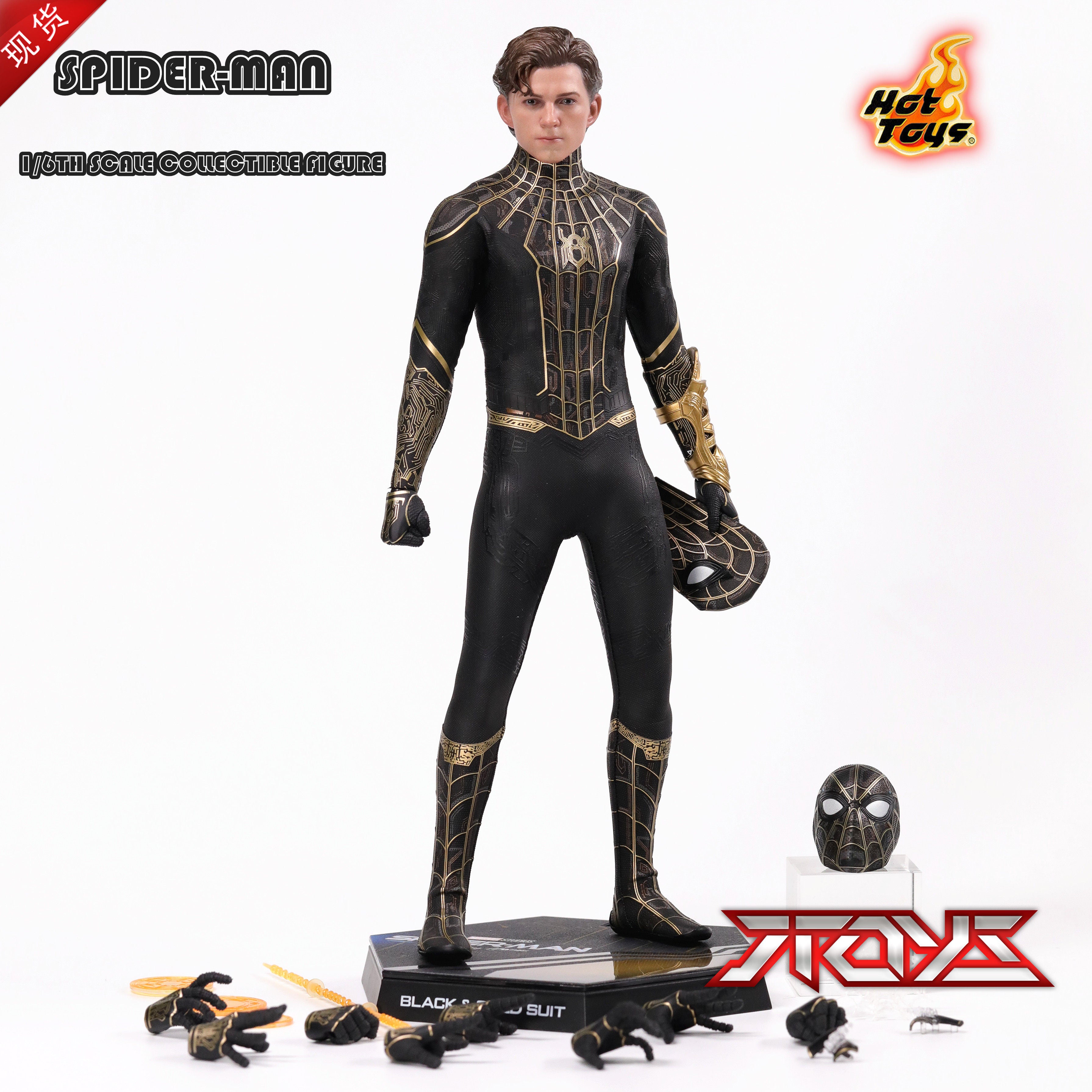 HT MMS604 Spider-Man No Homecoming Black and Gold Suit Action Figure