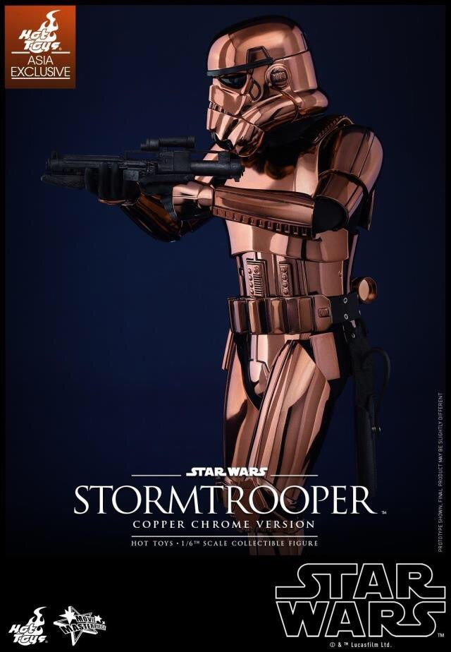 HT 1/6 Star Wars Limited Edition White Soldier Rose Gold Plating MMS330 Action Figure
