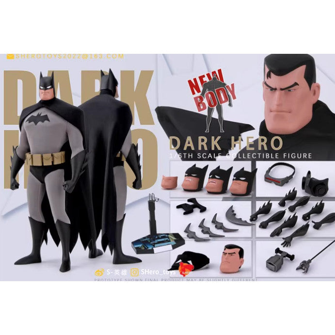 S-HERO SH005 Animated Batman 1/6 Scale Action Figure