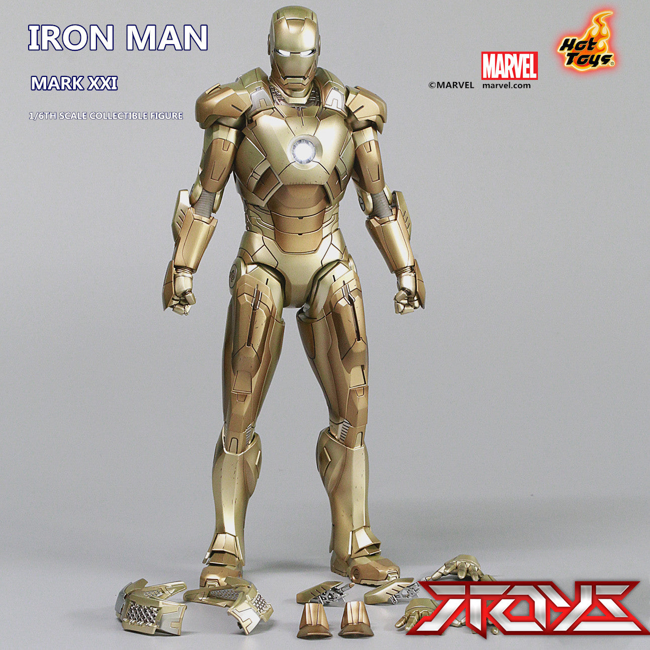 HOT TOYS HT 1/6 MMS208 Iron Man MK21 — Event Exclusive Edition (Gold / "Tycoon Gold" Color Scheme)