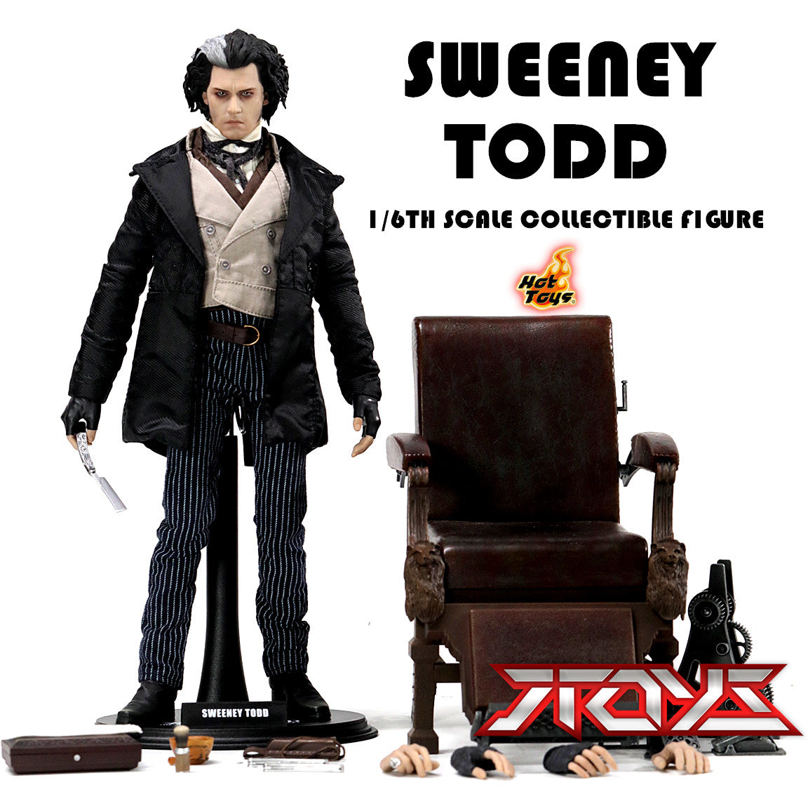 HotToys HT 1/6 Sweeney Todd Depp Captain Sweeney Todd MMS149 action figure
