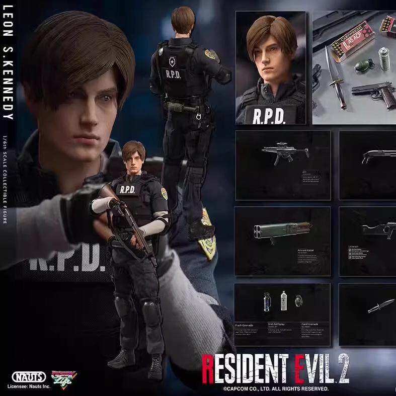 DAMTOYS DMS030 Resident Evil 2: Leon — 1/6 Scale Collectible Figure (Remake Version)