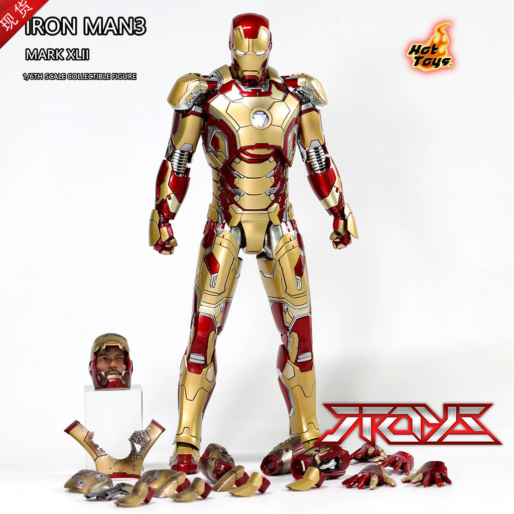 HOTTOYS HT MMS197D02 Iron Man 3 1/6 MK42 die-cast alloy Tony Love action figure