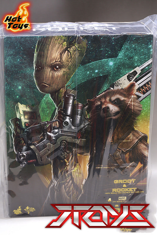 North American version HotToys 1/6 Avengers Groot Rocket Raccoon MMS476 MMS475 action figure