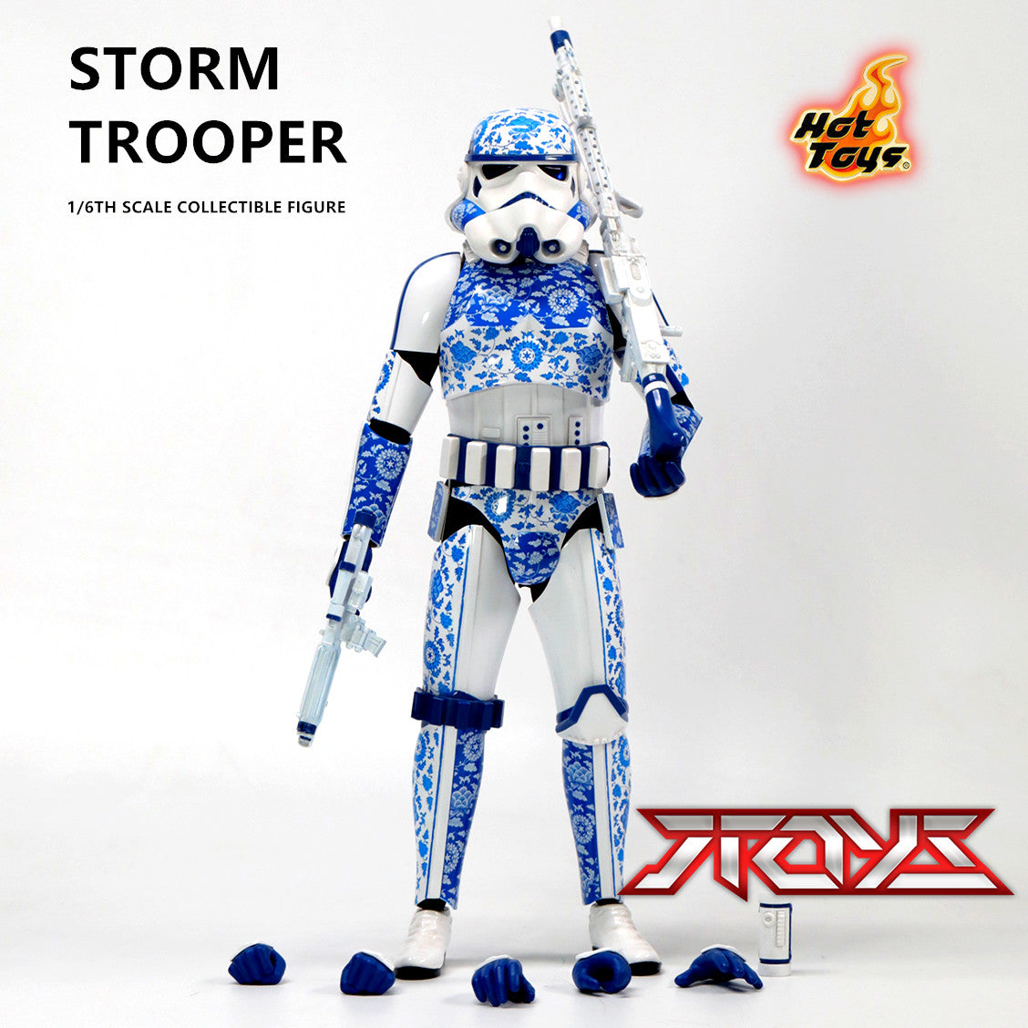 HT MMS401 Star Wars 1/6 Storm White Soldier Blue and White Porcelain Disney Limited Edition Figure Model