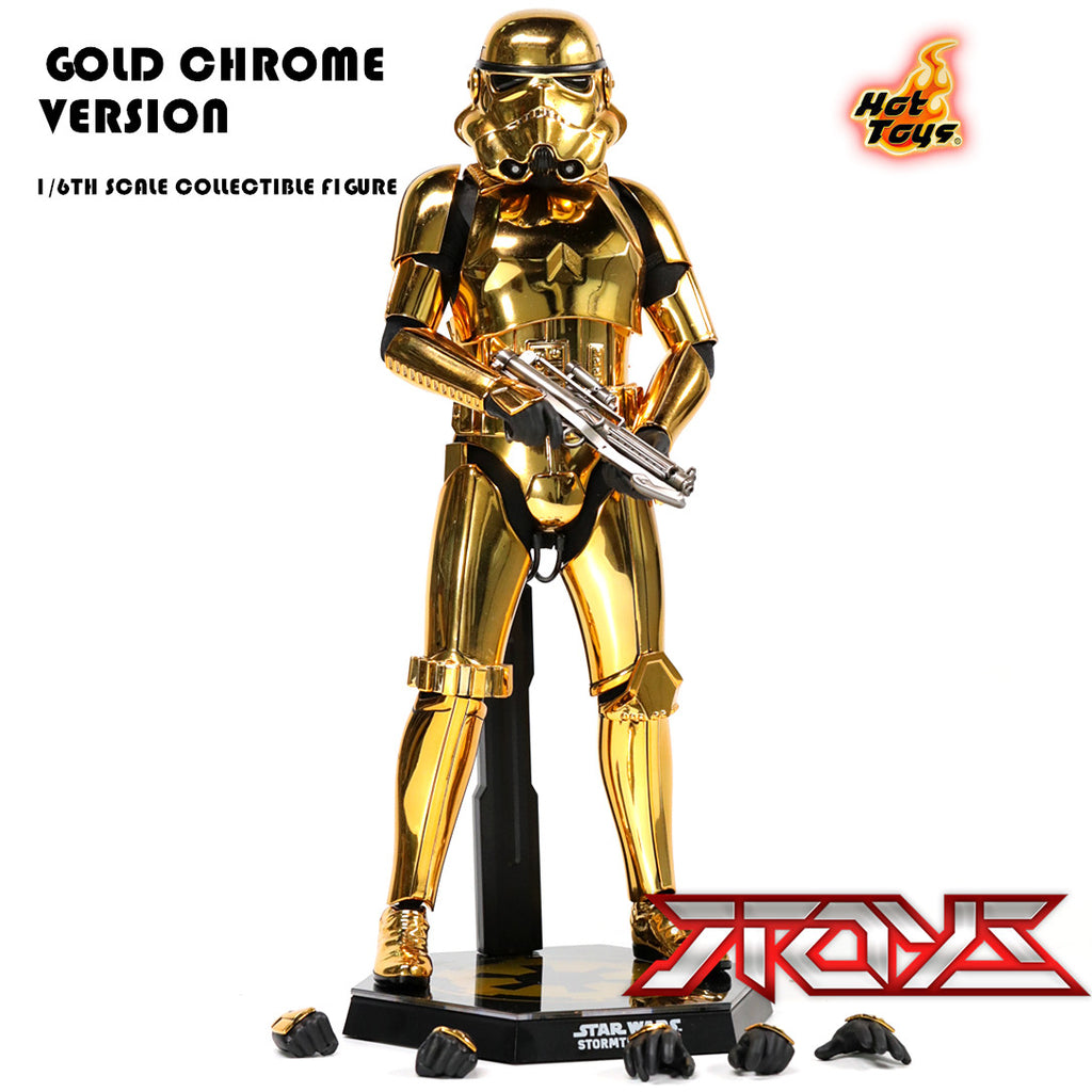HotToys HT 1/6 Star Wars Storm White Soldier Electroplated Gold Disney MMS364 Action Figure