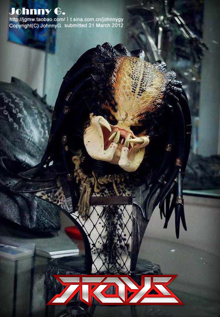 SS SIDESHOW 200086 1/2 Predator Original P1 Bust Statue Model Doll