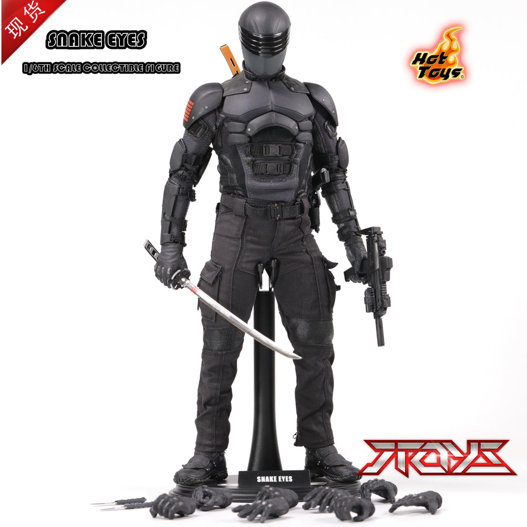 HOTTOYS HT 1/6 MMS192 G.I. Joe: Revenge of the Fallen - Snake Eyes Masked Man in Black Figure