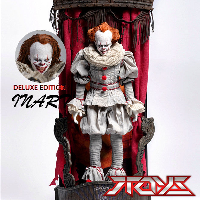 INART 1/6 The Return of the Clown Pennywise Deluxe Edition Double-Headed Sculpture Action Figure