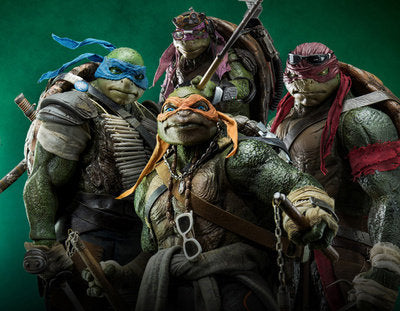 3A threezero Teenage Mutant Ninja Turtles Donatello Raphael Leonardo Michelangelo set of four action figures