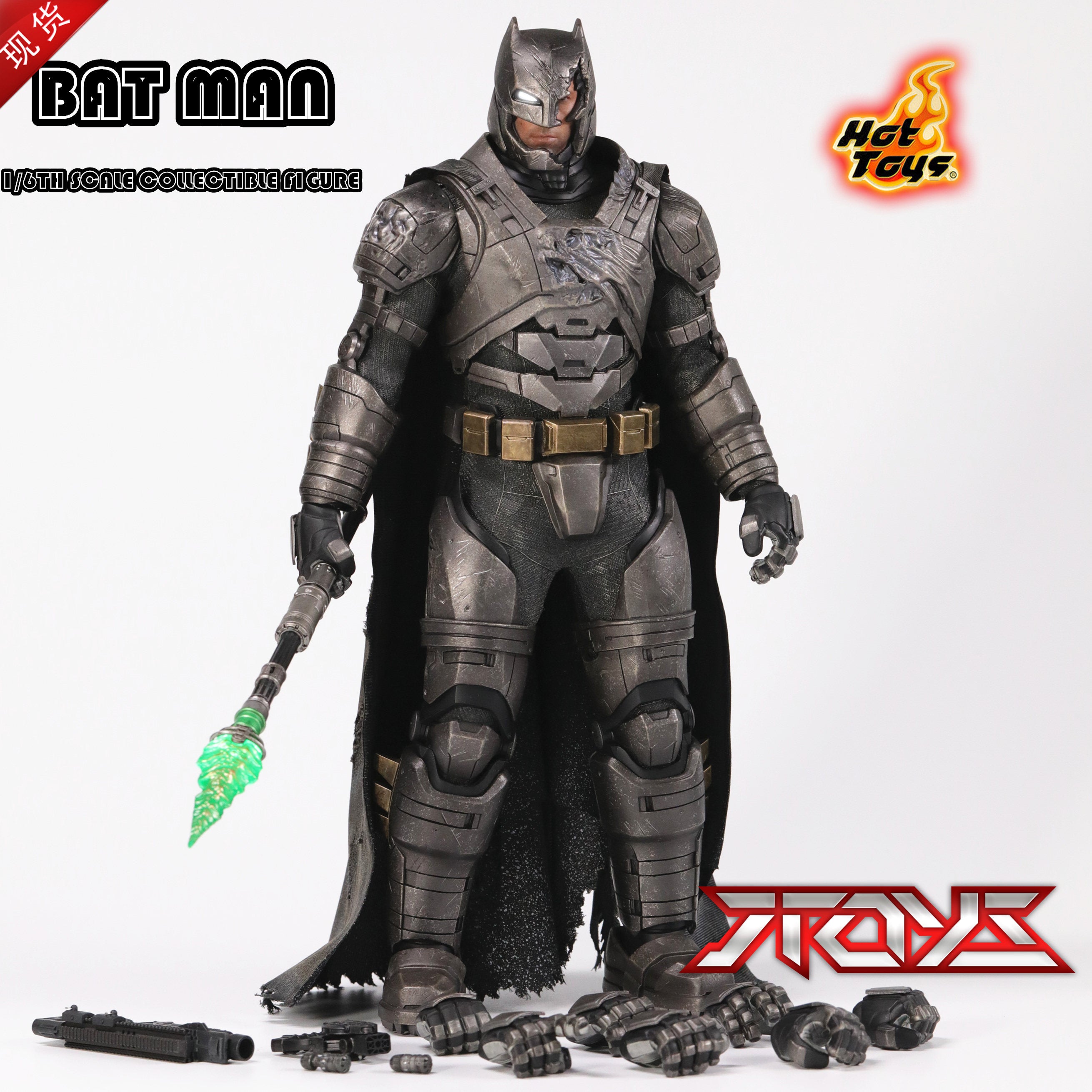 HotToys HT MMS417 BVS Battle Damaged 1/6 Heavy Armor Batman 2017 Venue Edition Action Figure