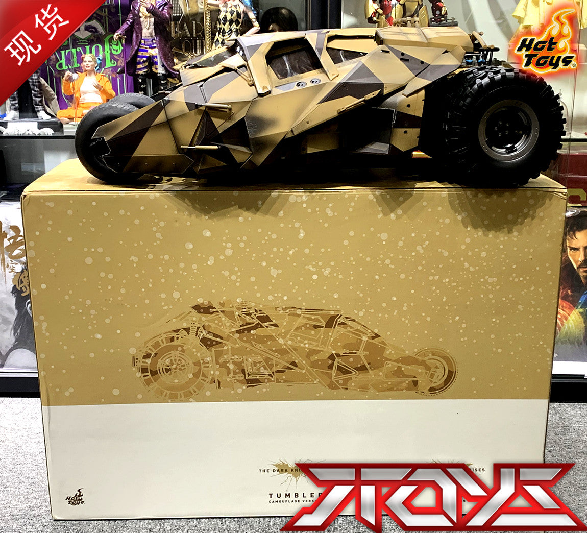HOTTOYS HT MMS184 The Dark Knight Rises Camouflage Batmobile Bane Car Action Figure