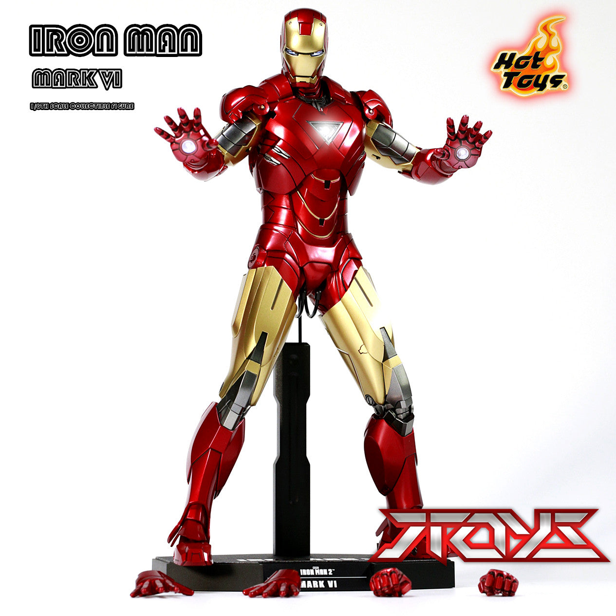 HotToys HT 1/6 Iron Man 2 MK6 2.0 Shanghai Disney Special Edition Model Figure