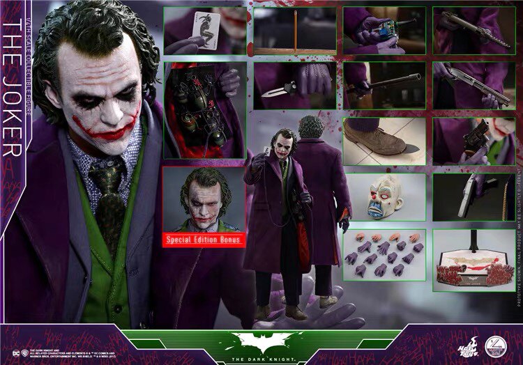 HT QS010 vip 1/4 Batman Dark Knight Joker Deluxe Edition Action Figure