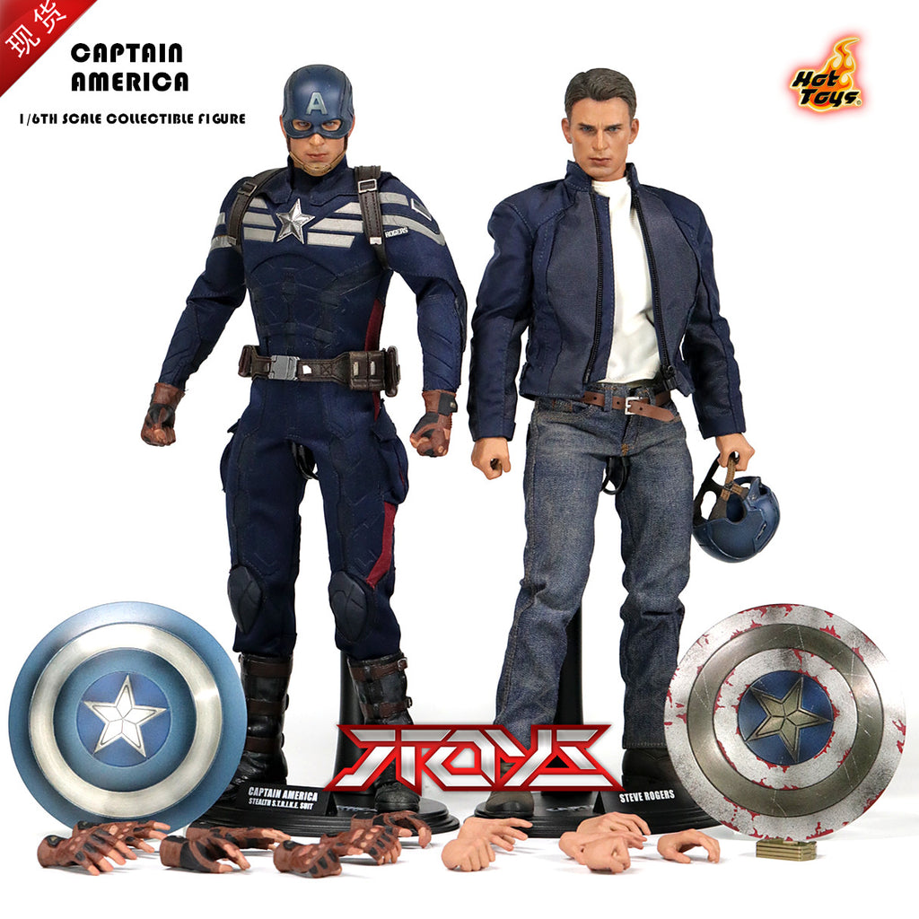 Hot Toys HT 1/6 MMS243 Captain America 2 Captain America Large Set Stealth Suit Casual Outfit Set Articulated Figure