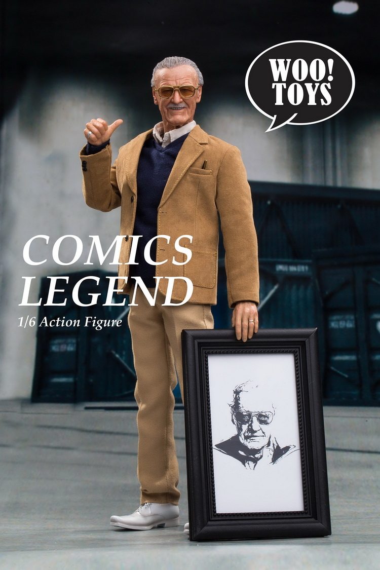 woo toys WO-001 1/6 soldier father of Marvel Stan Lee legendary character movable figure