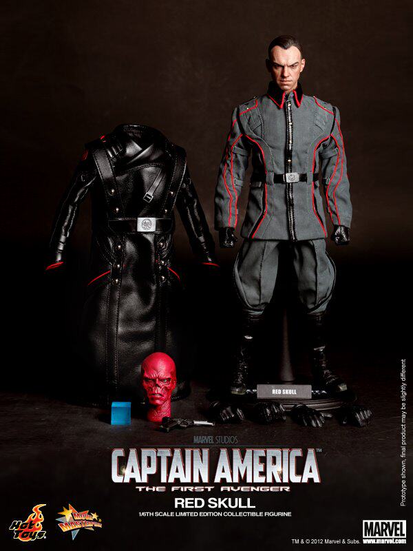 Hot Toys Captain America 1/6 Scale Red Skull Villain Model Figure