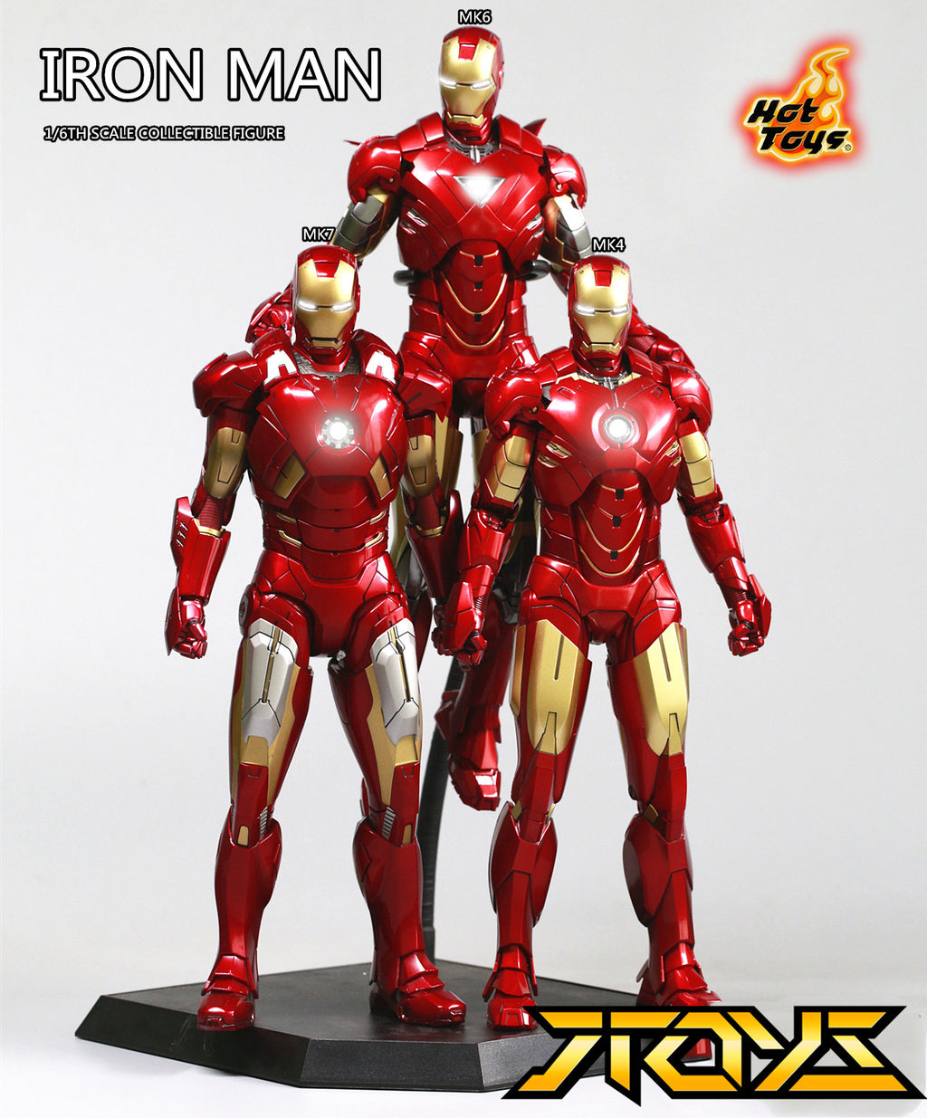 HOTTOYS MK4 MK6 MK7 Iron Man First Edition 1.0 Plastic Action Figure