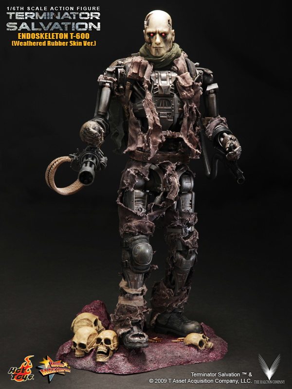 HT HotToys 1:6 Terminator 4 T600 Skeleton Battle Damaged Version Leatherface Action Figure