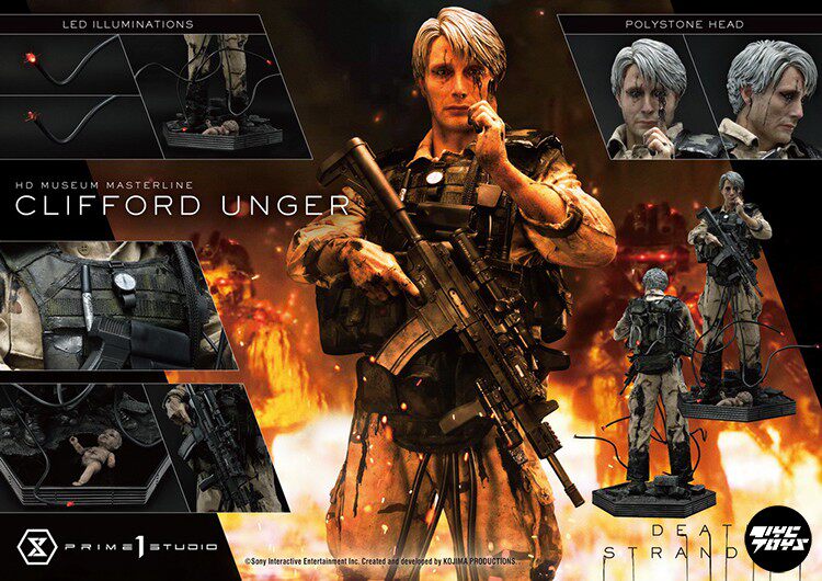 P1S (Prime 1 Studio) 1/2 Scale Statue: Death Stranding — Clifford (Mads Mikkelsen)