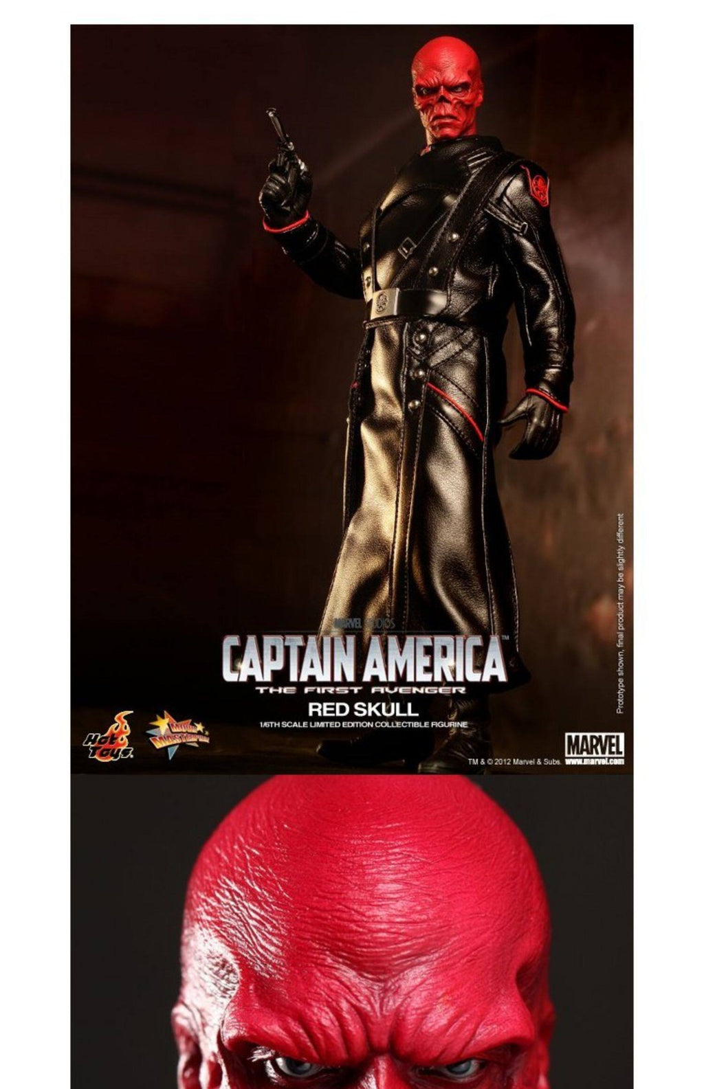 Hot Toys Captain America 1/6 Scale Red Skull Villain Model Figure