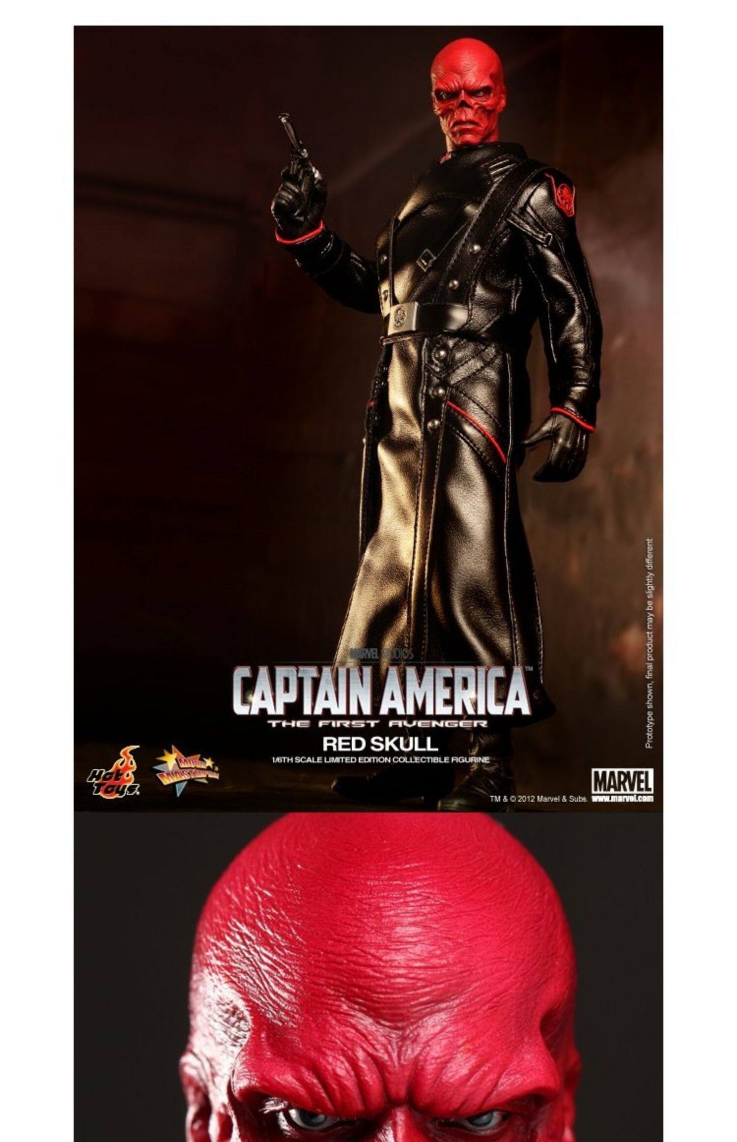 Hot Toys Captain America 1/6 Scale Red Skull Villain Model Figure