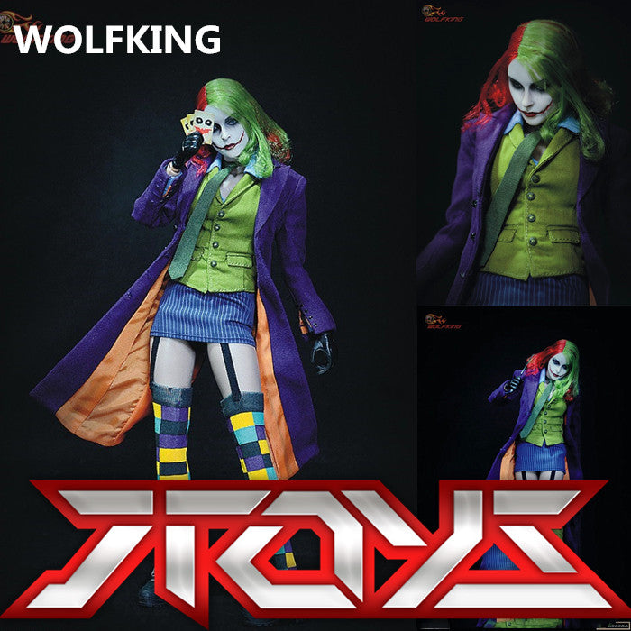 WOLFKING: 1/6 Female Soldier Batman Female Joker WK89008A Action Figure