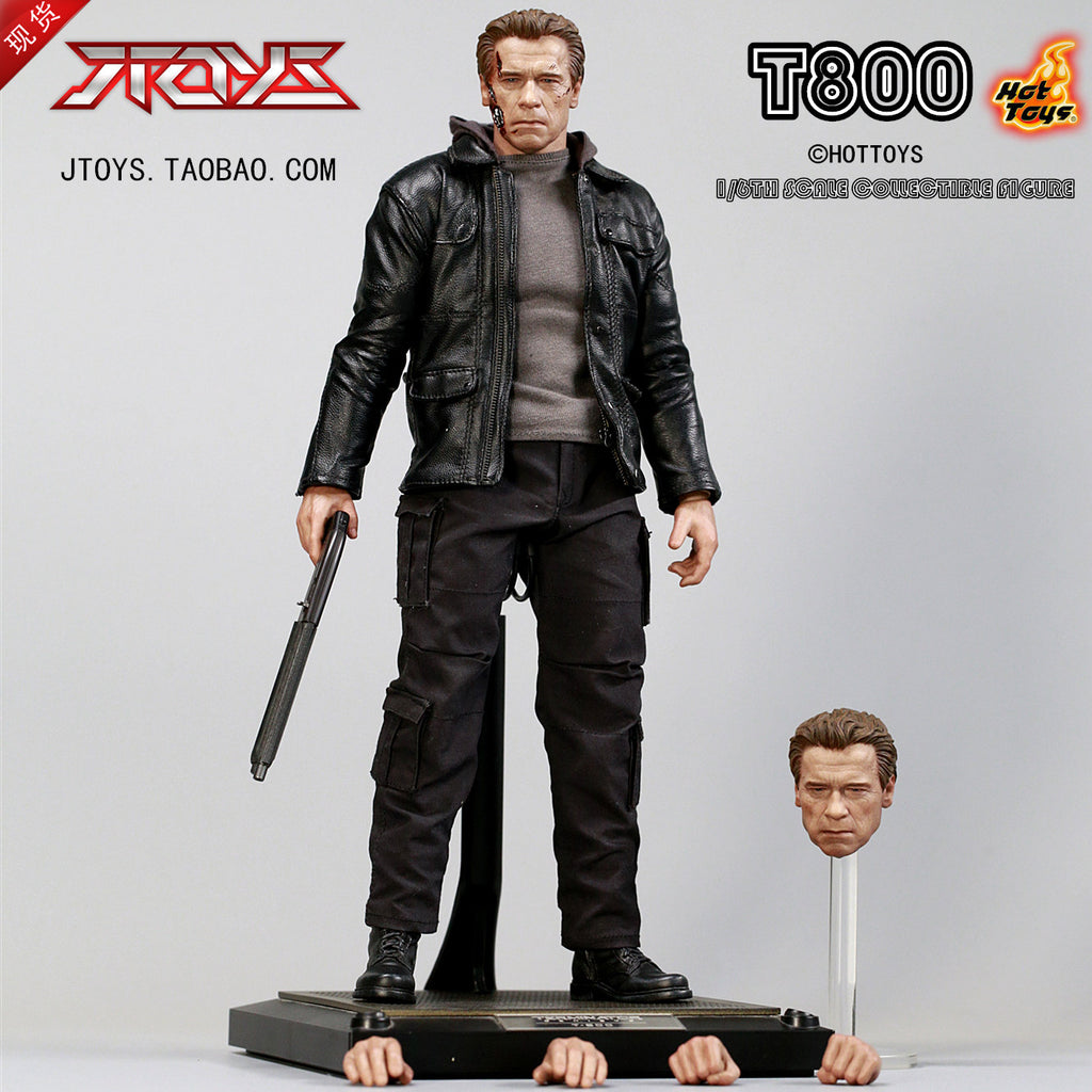 HOTTOYS MMS307 Terminator 5 Genesis T800 Elderly Version Arnold Double Headed Sculpture Action Figure