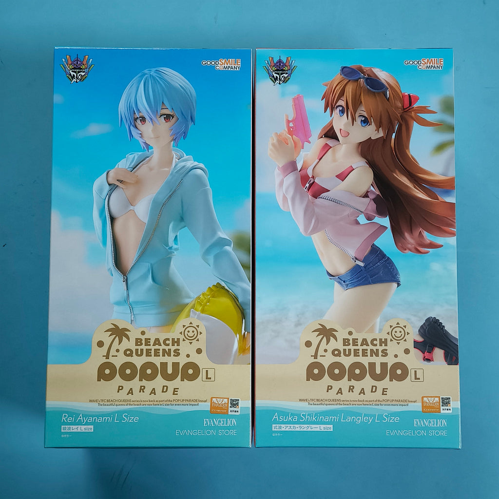 GSC POP UP Parade: Evangelion (EVA) — "Beach Queens" Rei Ayanami & Asuka Langley Figures